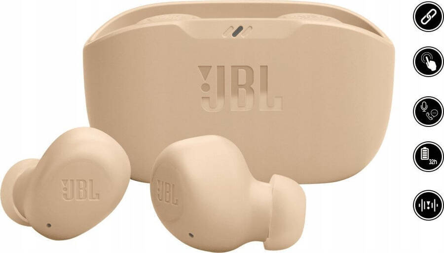 JBL Wave Buds Beige wireless headphones