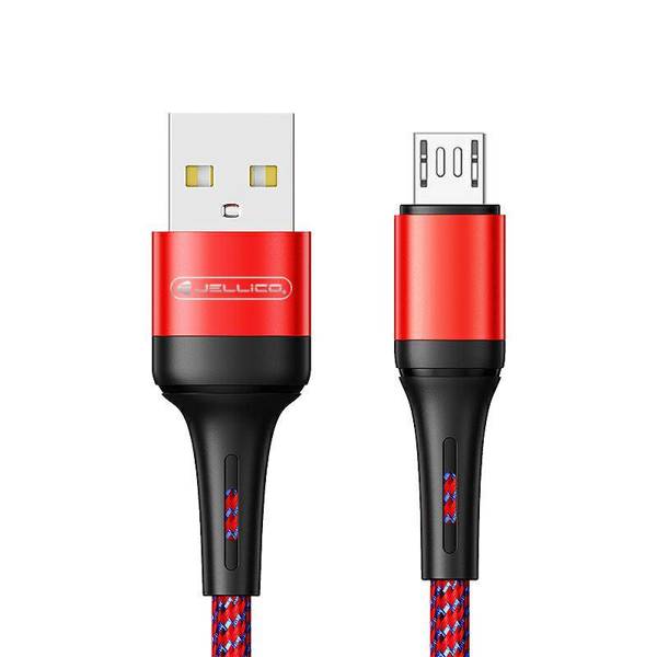 JELLICO USB CABLE - A20 3.1A MICRO USB 1M RED