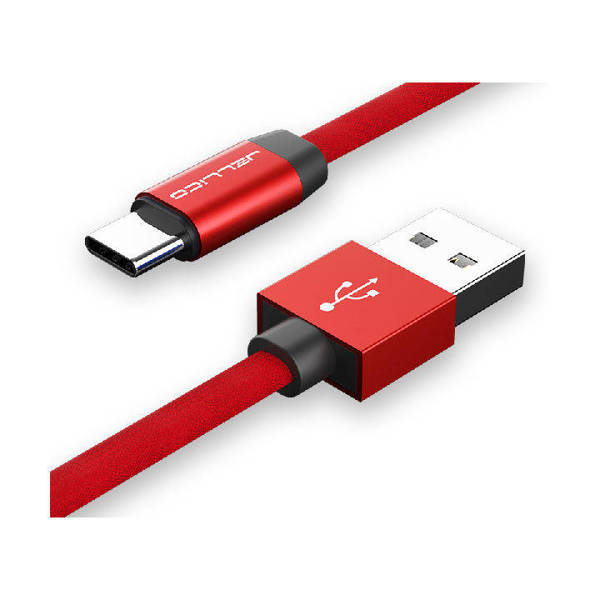 JELLICO USB CABLE -YC-15 3.1A USB-C 1M RED