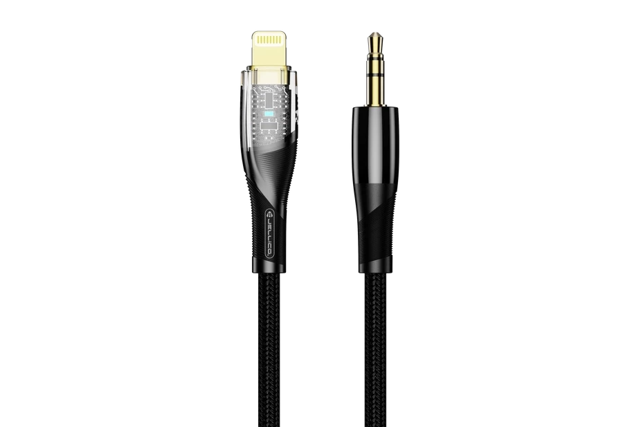 JELLICO cable B21 Lightning - JACK 3.5MM 1.2M Black