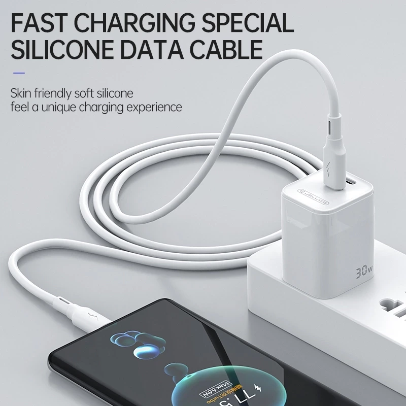 JELLICO cable B24 USB-C - Lightning PD 30W 1M White