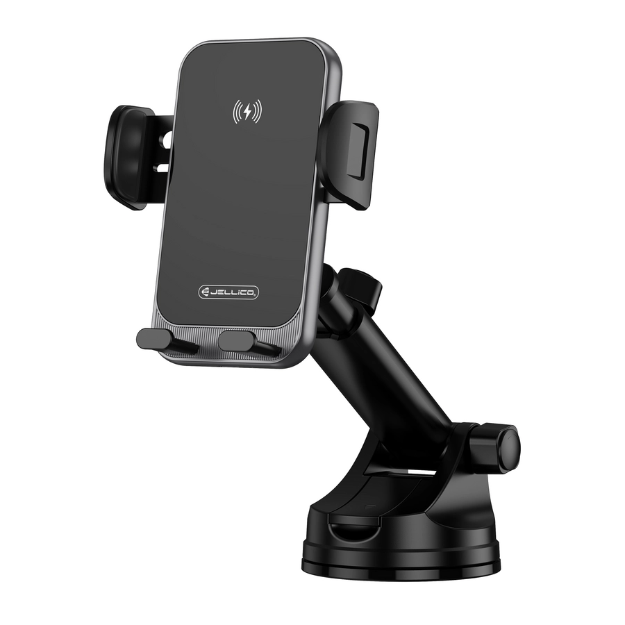 JELLICO car holder with wireless charging W20 15W Black