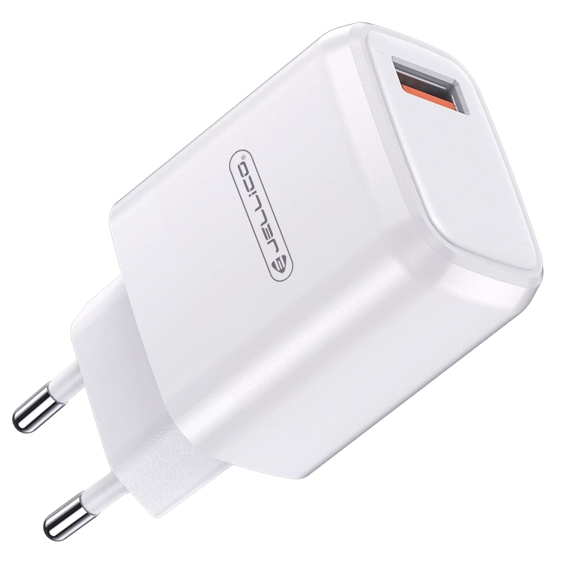 JELLICO wall charger A77 22,5W 1xUSB QC3.0 + cable Lightning White