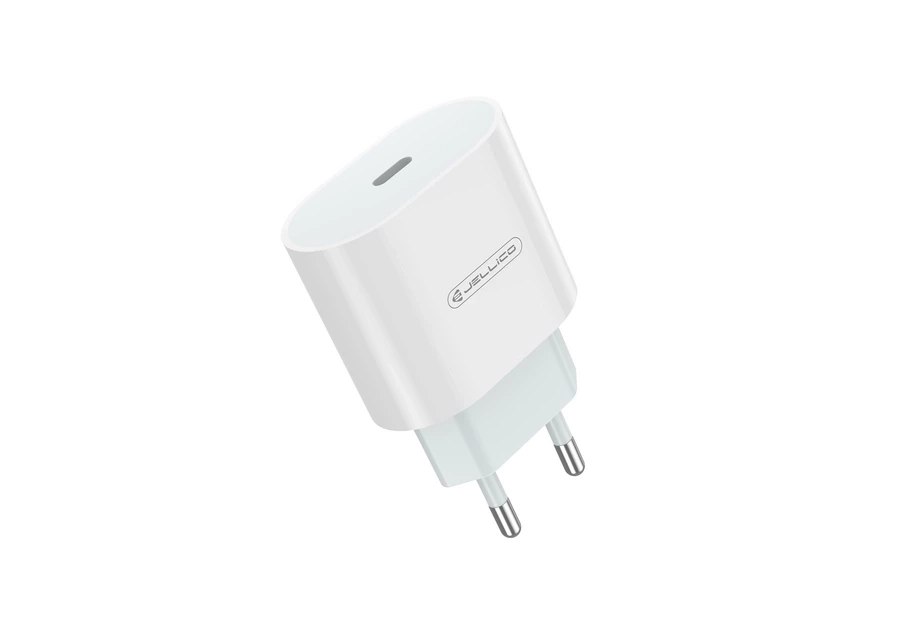 JELLICO wall charger AK200 PD 20W 1xUSB-C + cable USB-C - USB-C White