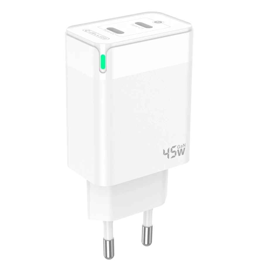 JELLICO wall charger C106 GaN PD 45W 2xUSB-C White