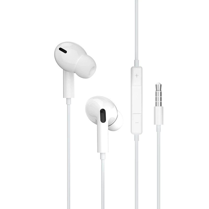 JELLICO wired earphones EP3A JACK 3.5MM with microphone 1.2M White