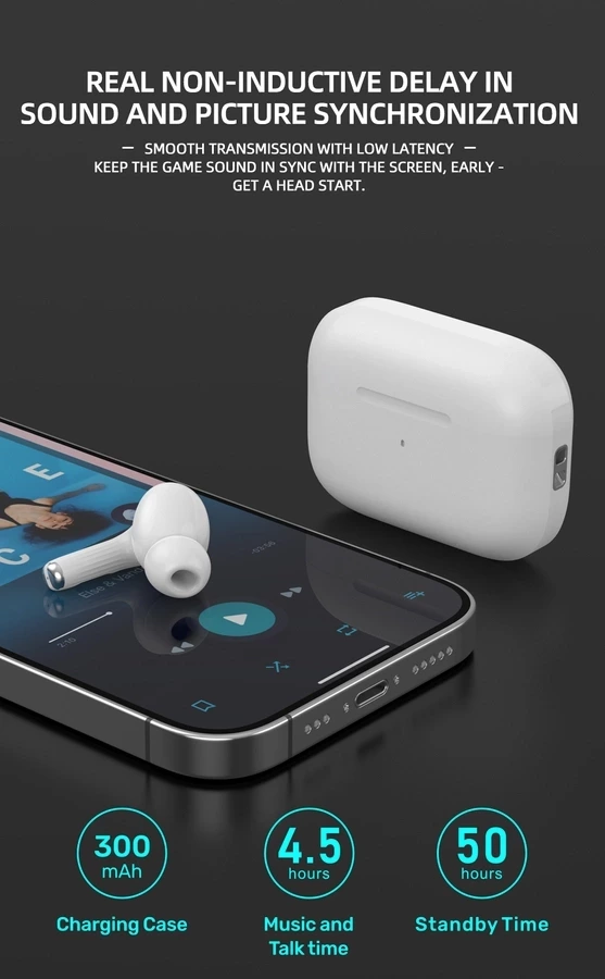 JELLICO wireless earphones TWS25 White