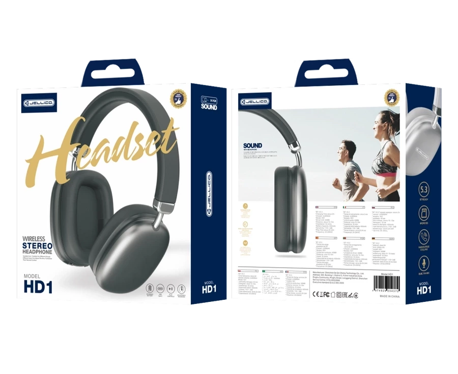 JELLICO wireless headphones HD1 Black