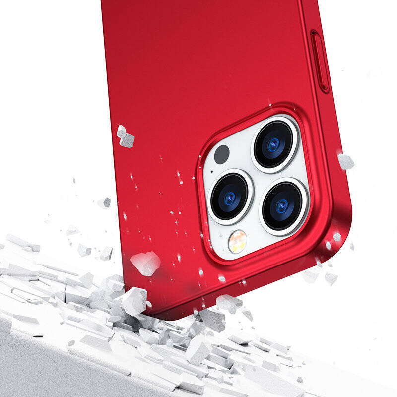 JOYROOM 360 FULL CASE FRONT AND BACK COVER FOR IPHONE 13 PRO MAX + TEMPERED GLASS SCREEN PROTECTOR RED (JR-BP928 RED)