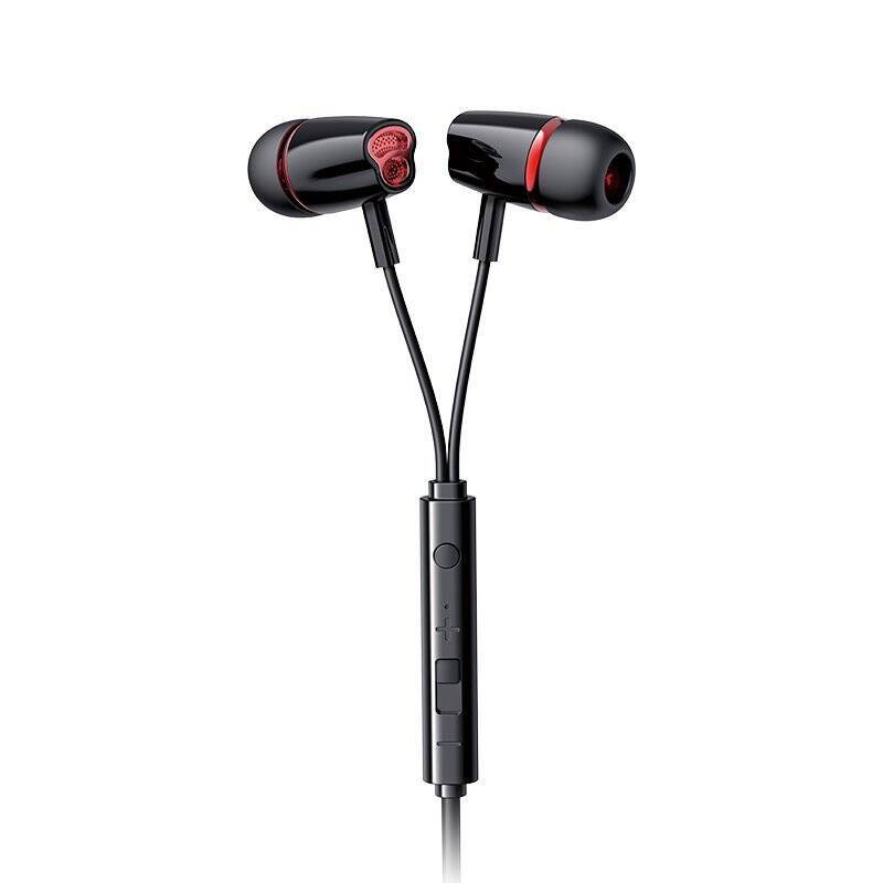 JOYROOM IN-EAR EARPHONES 3.5MM MINI JACK WITH REMOTE AND MICROPHONE BLACK (JR-EL114)