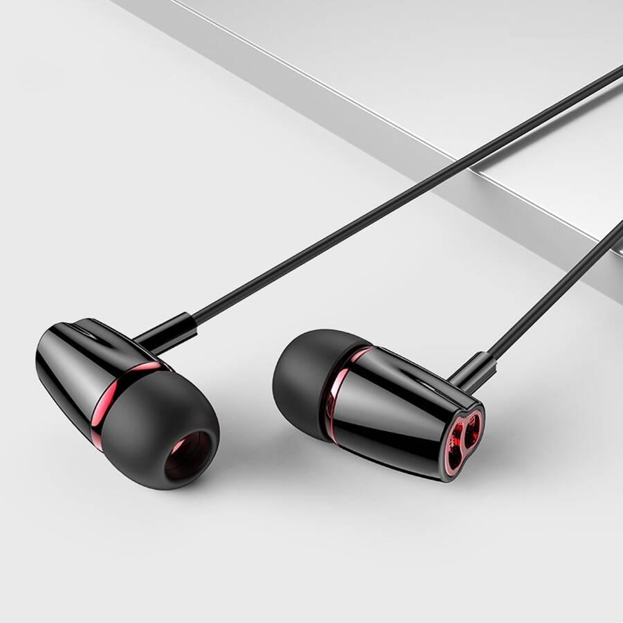 JOYROOM IN-EAR EARPHONES 3.5MM MINI JACK WITH REMOTE AND MICROPHONE BLACK (JR-EL114)