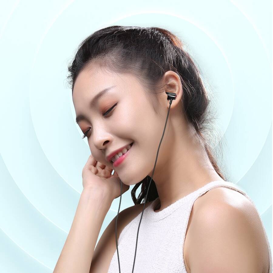 JOYROOM IN-EAR EARPHONES 3.5MM MINI JACK WITH REMOTE AND MICROPHONE BLACK (JR-EL114)