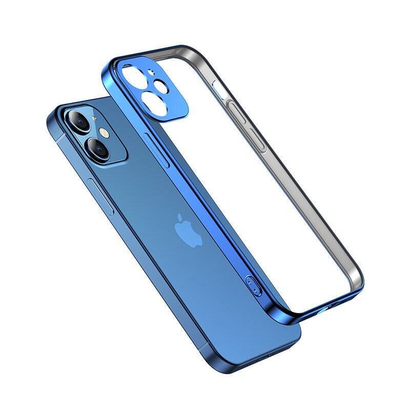 JOYROOM NEW BEAUTY SERIES ULTRA THIN CASE WITH ELECTROPLATED FRAME FOR IPHONE 12 MINI DARK-BLUE (JR-BP741)