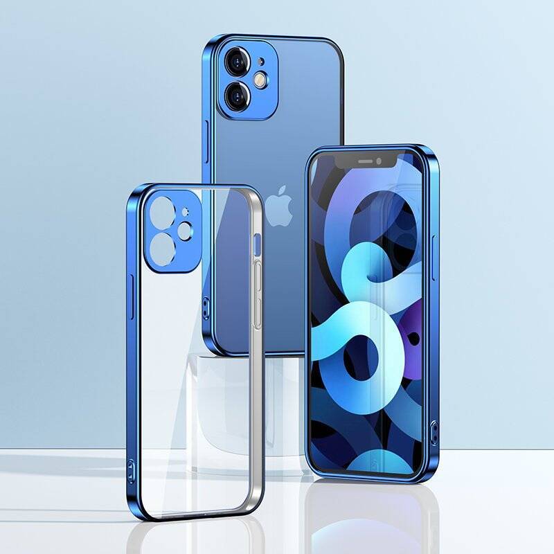 JOYROOM NEW BEAUTY SERIES ULTRA THIN CASE WITH ELECTROPLATED FRAME FOR IPHONE 12 MINI DARK-BLUE (JR-BP741)