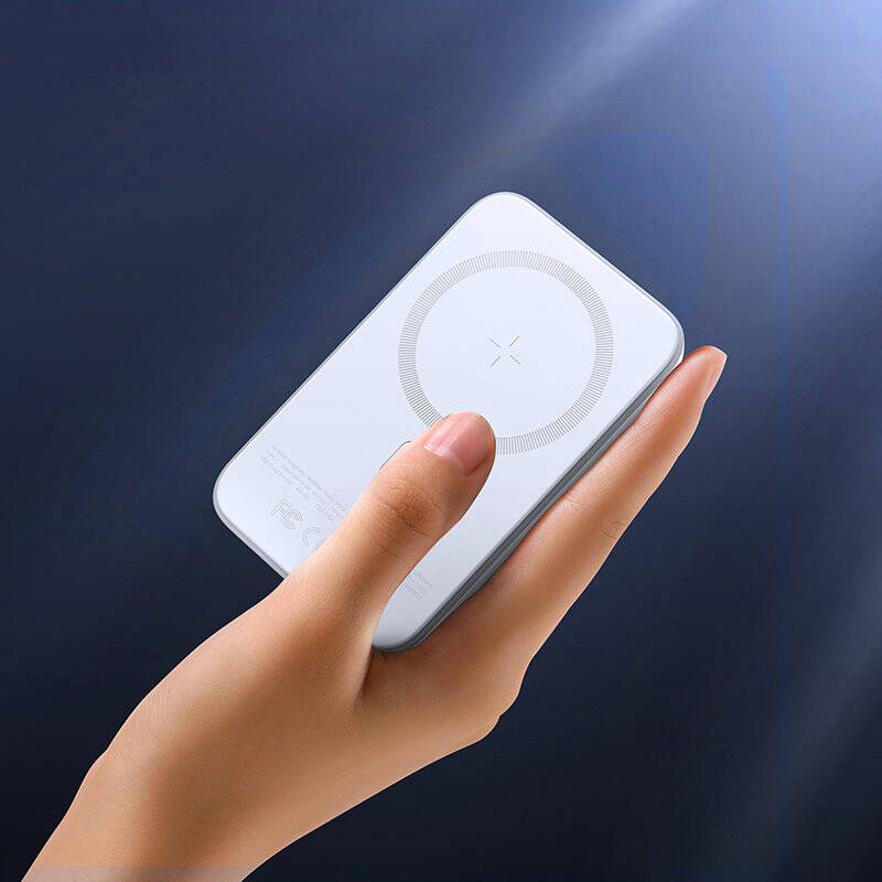 JOYROOM POWER BANK 10000MAH 20W POWER DELIVERY QUICK CHARGE MAGNETYCZNA WIRELESS QI CHARGER 15W FOR IPHONE MAGSAFE COMPATIBLE WHITE (JR-W020 WHITE)