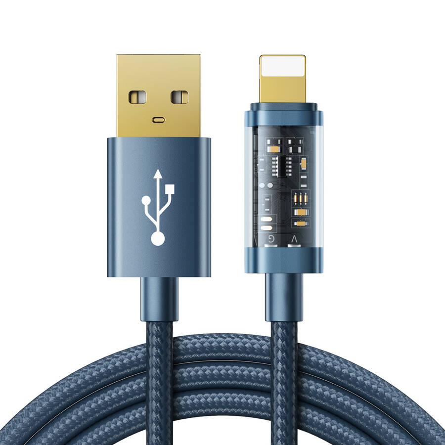 JOYROOM USB CABLE - LIGHTNING FOR CHARGING / DATA TRANSMISSION 2.4A 20W 1.2M BLUE (S-UL012A12)