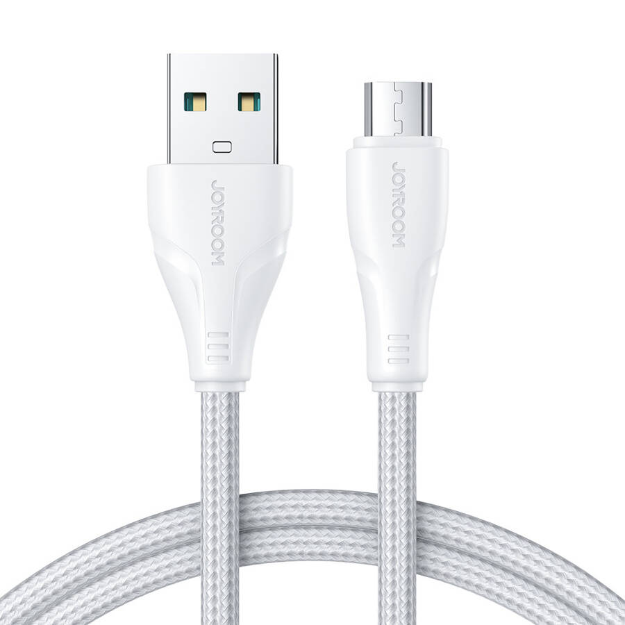 JOYROOM USB CABLE - MICRO USB 2.4A SURPASS SERIES FOR FAST CHARGING AND DATA TRANSFER 2 M WHITE (S-UM018A11)