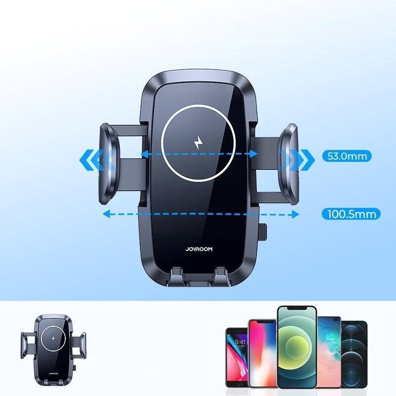 JOYROOM WIRELESS CHARGER CAR MOUNT PHONE BRACKET AIR VENT HOLDER QI CHARGER 15 W BLACK (JR-ZS241)