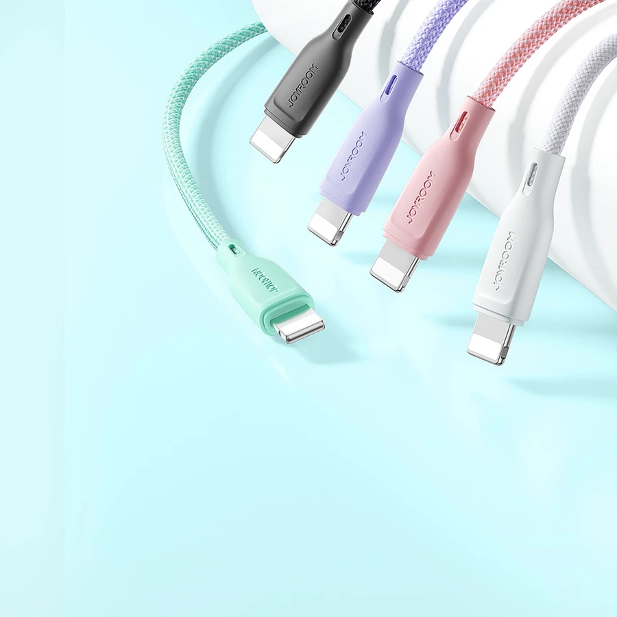 Joyroom Multi-Color Series SA34-AL3 USB-A / Lightning 3A cable 1m - white