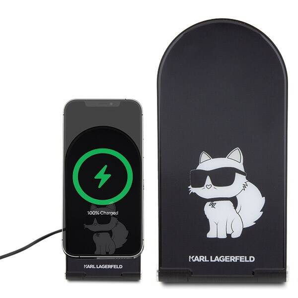 KARL LAGERFELD FOLDING ORDER INDUKJNA 2IN1 KLDCRFALCHNK 15W BLACK/BLACK CHOUPETTE MAGSAFE