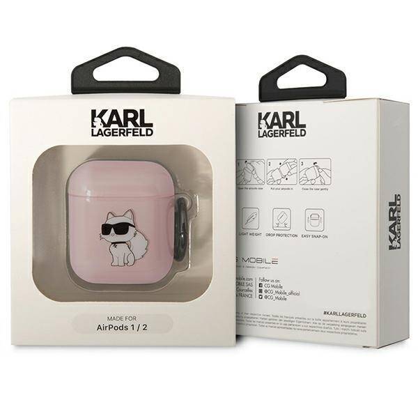 KARL LAGERFELD KLA2HNCHTCP AIRPODS 1/2 COVER PINK/PINK IKONIK CHUPETTE