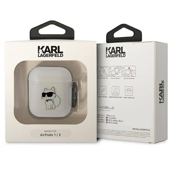 KARL LAGERFELD KLA2HNCHTCT AIRPODS 1/2 COVER TRANSPARENT IKONIK CHUPETTE