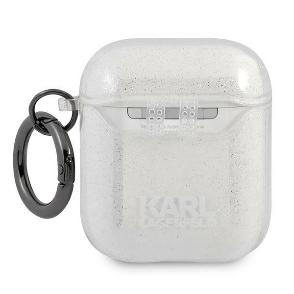 KARL LAGERFELD KLA2UKHGS AIRPODS 1/2 COVER SILVER/SILVER GLITTER KARL`S HEAD