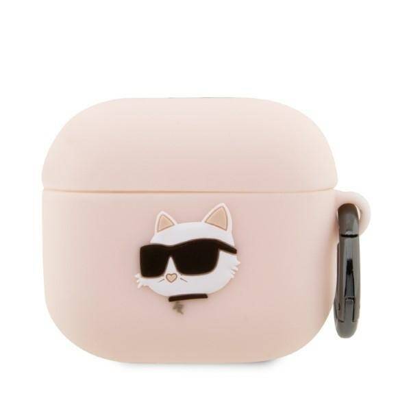 KARL LAGERFELD KLA3RUNCHP AIRPODS 3 COVER PINK/PINK SILICONE CHUPETTE HEAD 3D
