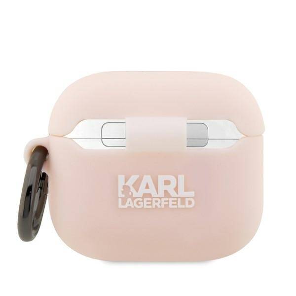 KARL LAGERFELD KLA3RUNCHP AIRPODS 3 COVER PINK/PINK SILICONE CHUPETTE HEAD 3D