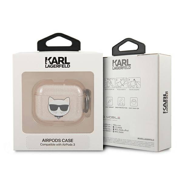 KARL LAGERFELD KLA3UCHGD AIRPODS 3 COVER ZŁOTY/GOLD GLITTER CHOUPETTE