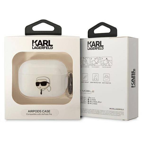 KARL LAGERFELD KLAAPHNIKTCT AIRPODS PRO COVER TRANSPARENT KARL`S HEAD