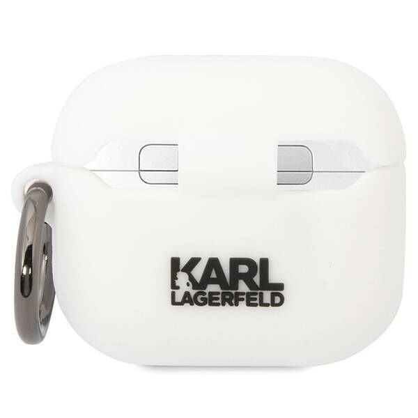 KARL LAGERFELD KLACA3SILKCW AIRPODS 3 COVER WHITE/WHITE SILICONE KARL & CHUPETTE