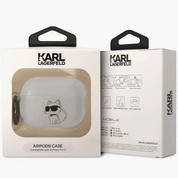 KARL LAGERFELD KLAP2HNCHTCT AIRPODS PRO 2 (2022/2023) COVER TRANSPARENT IKONIK CHUPETTE