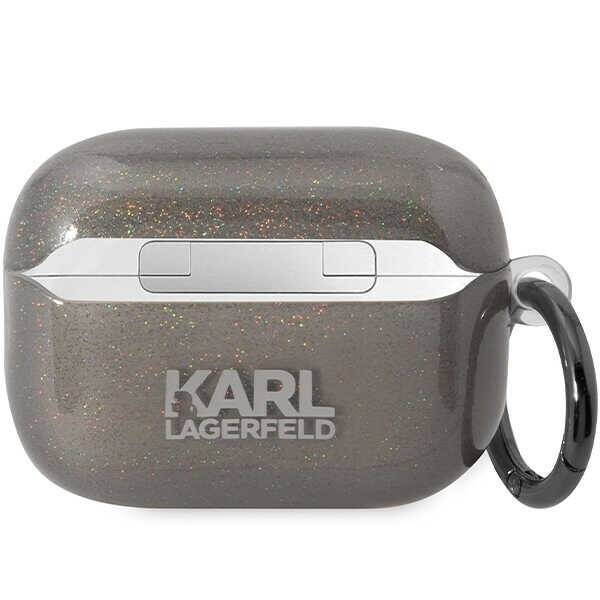 KARL LAGERFELD KLAP2HNKCTGK AIRPODS PRO 2 (2022/2023) COVER BLACK/BLACK GLITTER KARL & CHOUPETTE