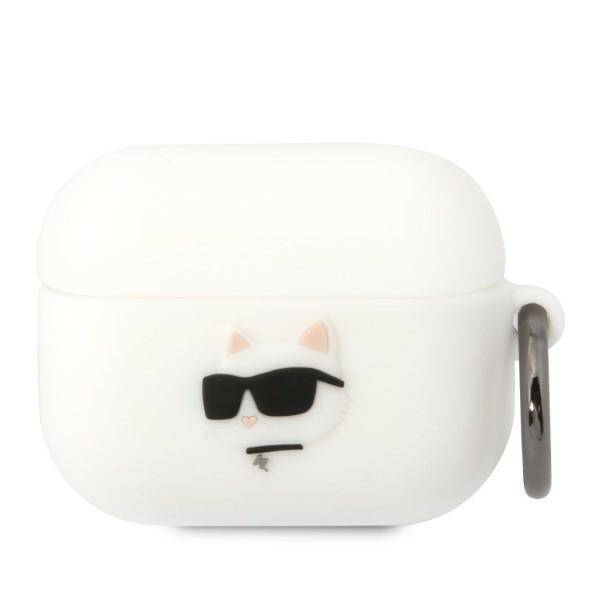 KARL LAGERFELD KLAPRUNCHH AIRPODS PRO COVER WHITE/WHITE SILICONE CHUPETTE HEAD 3D