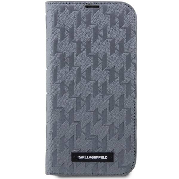 KARL LAGERFELD KLBKP14XSAKLHPG IPHONE 14 PRO MAX 6.7 "BOOKCASE SILVER/SILVER SAFFIANO MONOGRAM