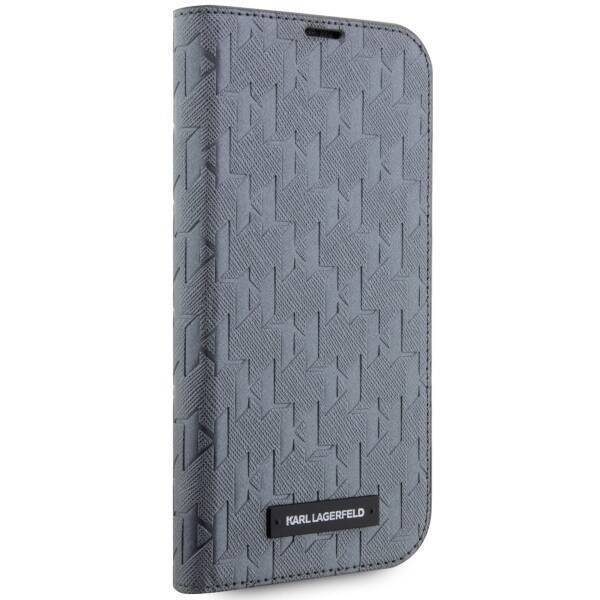 KARL LAGERFELD KLBKP14XSAKLHPG IPHONE 14 PRO MAX 6.7 "BOOKCASE SILVER/SILVER SAFFIANO MONOGRAM