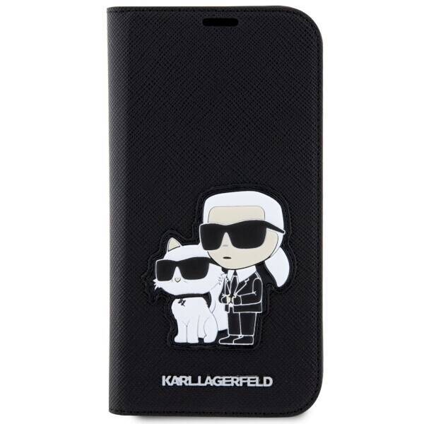 KARL LAGERFELD KLBKP14XSANKCPK IPHONE 14 PRO MAX 6.7 "BOOKCASE BLACK/BLACK SAFFIANO KARL & CHUPETTE