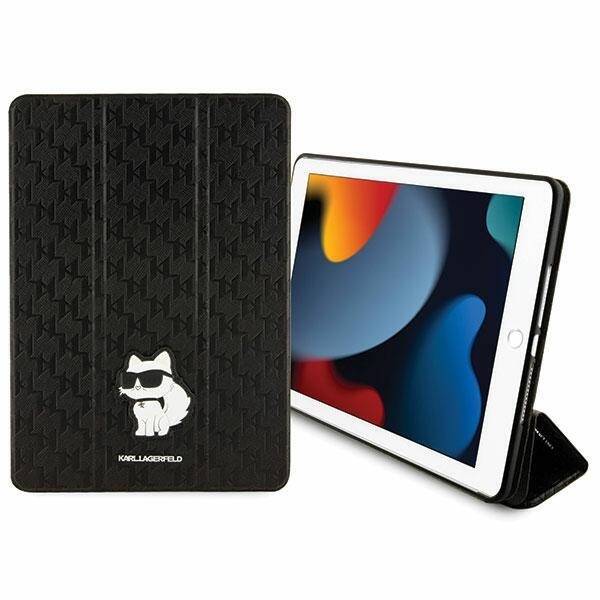 KARL LAGERFELD KLFC10SAKHPCK IPAD 10.2 "FOLIO MAGNET ALLOVER COVER CZARNY/BLACK SAFFIANO MONOGRAM CHUPETTE