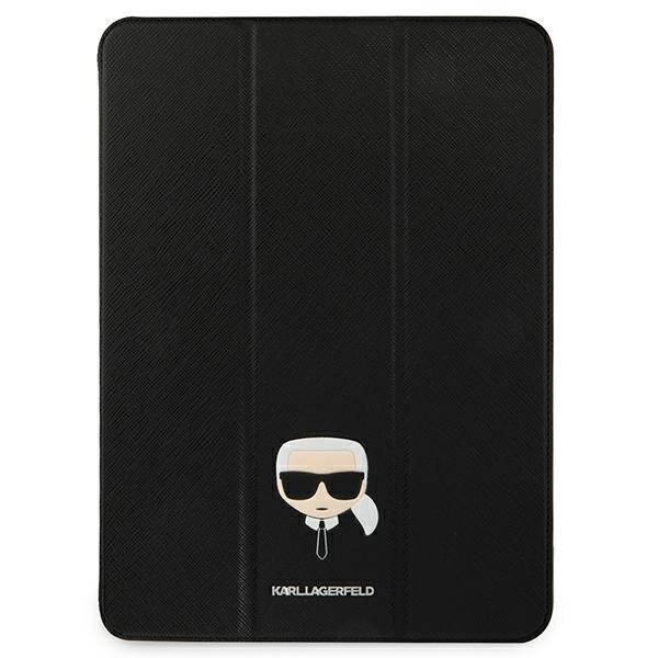 KARL LAGERFELD KLFC12OKHK IPAD 12.9 "PRO 2021 BOOK COVER CZARNY/BLACK SAFFIANO KARL HEAD