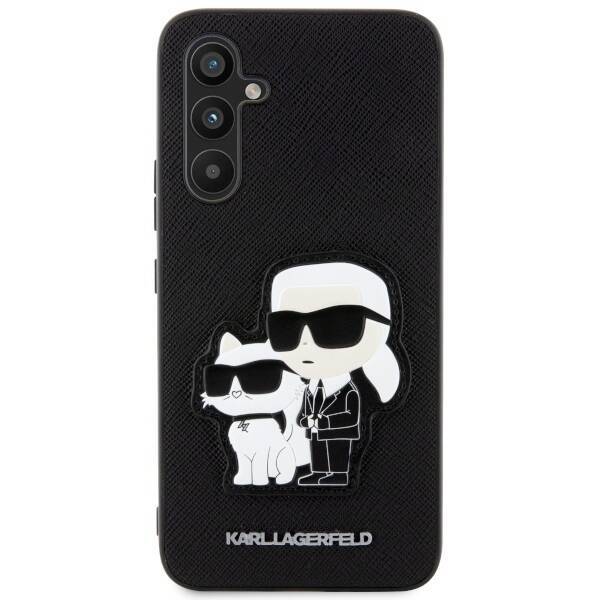 KARL LAGERFELD KLHCA34SANKCPK A34 5G A346 HARDCASE CZARNY/BLACK SAFFIANO KARL & CHUPETTE