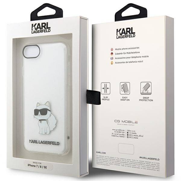 KARL LAGERFELD KLHCI8HNCHTCT IPHONE 7/8/ SE 2020/ SE 2022 TRANSPARENT HARDCASE IKONIK CHOUPETTE