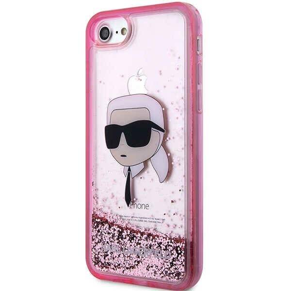 KARL LAGERFELD KLHCI8LNKHCP IPHONE 7/8/ SE 2020/ SE 2022 PINK/ PINK HARDCASE GLITTER KARL HEAD