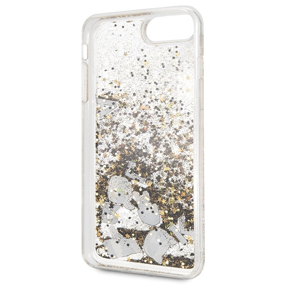 KARL LAGERFELD KLHCI8LROGO IPHONE 7/8 PLUS BLACK AND GOLD/BLACK & GOLD HARD CASE GLITTER