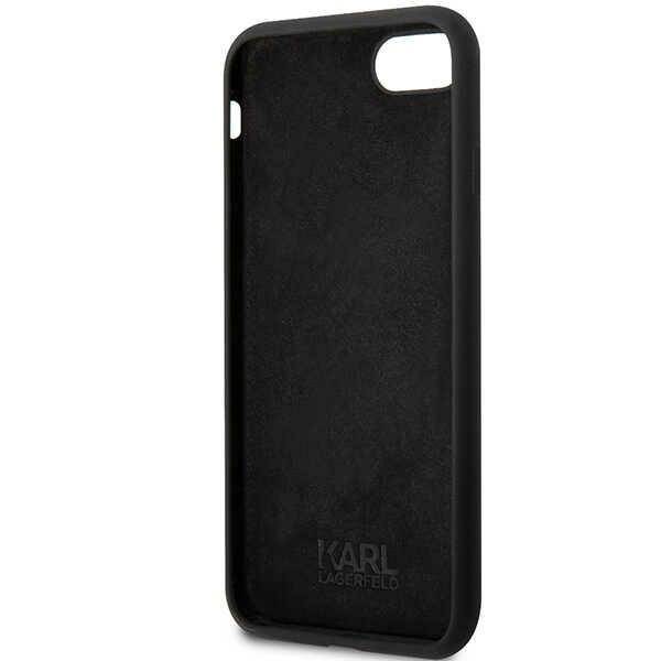 KARL LAGERFELD KLHCI8SNCHBCK IPHONE 7/8/ SE 2020/ SE 2022 HARDCASE CZARNY/ BLACK SILICONE CHOUPETTE