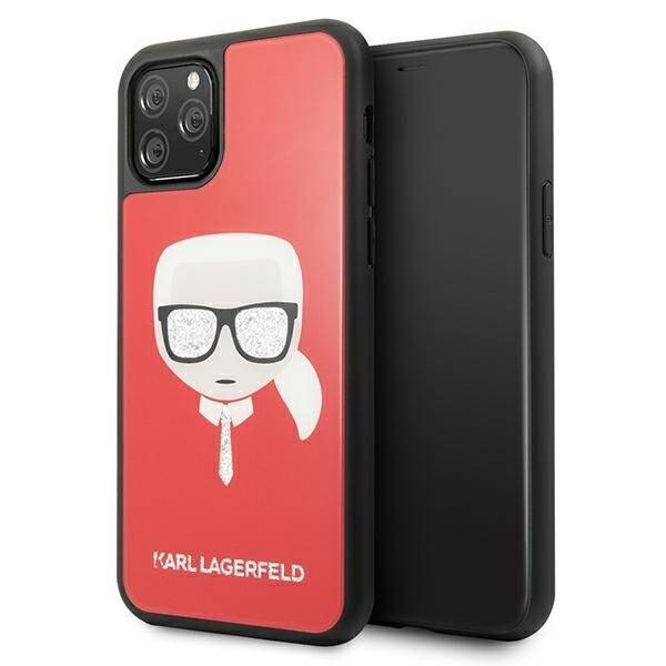 KARL LAGERFELD KLHCN58DLHRE IPHONE 11 PRO RED/RED ICONIC GLITTER KARL`S HEAD