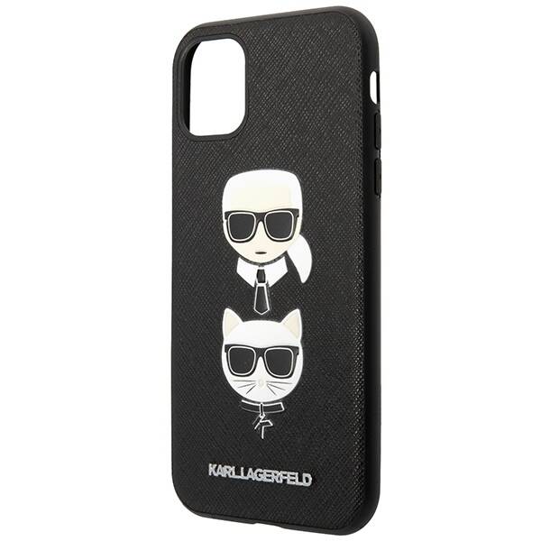 KARL LAGERFELD KLHCN58SAKICKBK IPHONE 11 PRO 5.8 "BLACK/BLACK HARDCASE SAFFIANO KARL & CHOUPETTE HEAD