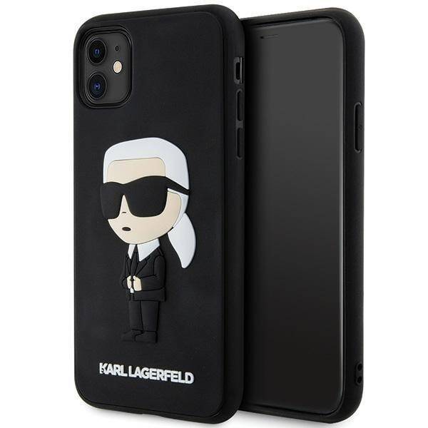 KARL LAGERFELD KLHCN613DRKINK IPHONE 11 / XR 6.1 "CZARNY / BLACK HARDCASE RUBBER IKONIK 3D