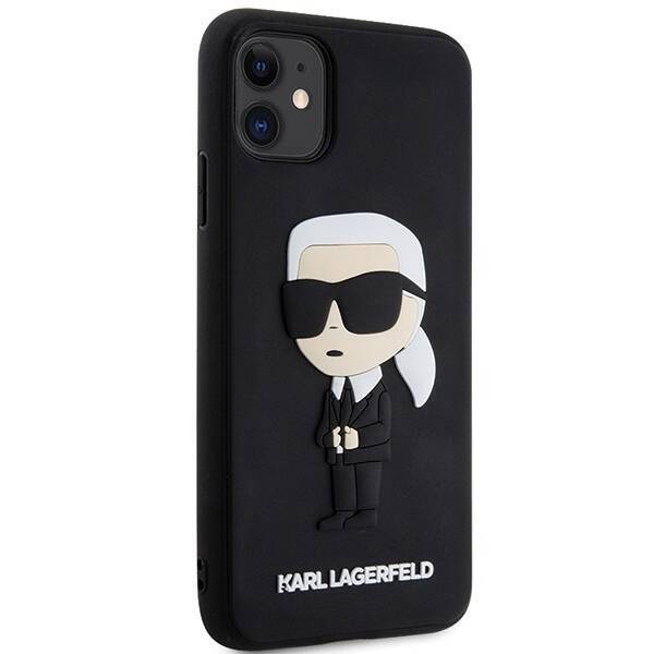 KARL LAGERFELD KLHCN613DRKINK IPHONE 11 / XR 6.1 "CZARNY / BLACK HARDCASE RUBBER IKONIK 3D