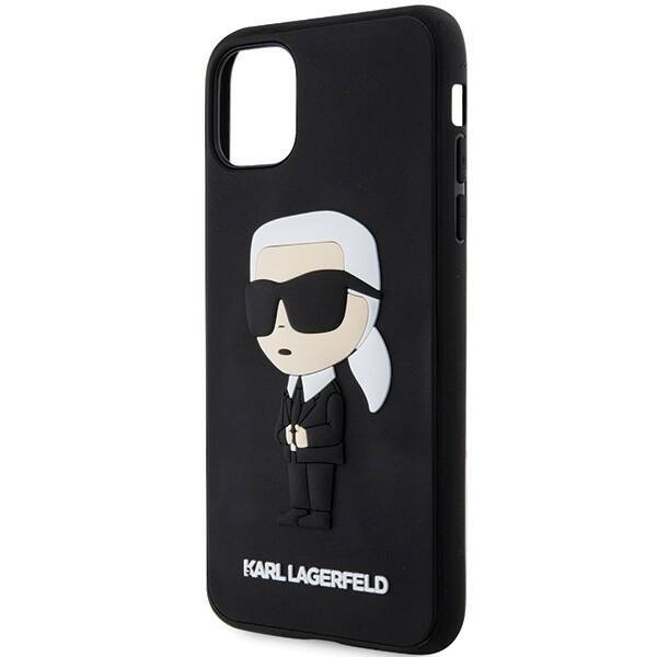 KARL LAGERFELD KLHCN613DRKINK IPHONE 11 / XR 6.1 "CZARNY / BLACK HARDCASE RUBBER IKONIK 3D